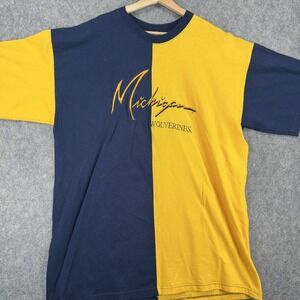 Vintage Michigan Wolverines Shirt Mens X-Large Maize Blue NCAA Football 90s